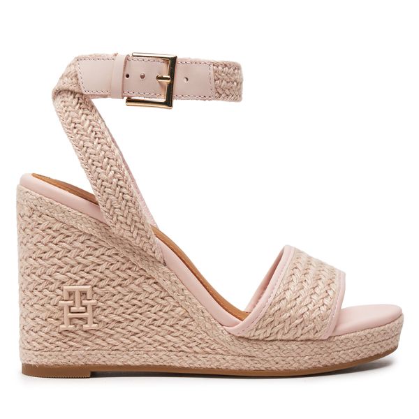 Tommy Hilfiger Espadrile Tommy Hilfiger Th Rope High Wedge Sandal FW0FW07926 Whimsy Pink TJQ
