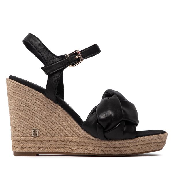 Tommy Hilfiger Espadrile Tommy Hilfiger Th Waves High Wedge Sandal FW0FW06671 Crna
