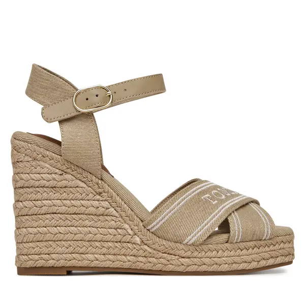 Tommy Hilfiger Espadrile Tommy Hilfiger Tommy Hilfiger Espad High Wedge FW0FW08668 Bež