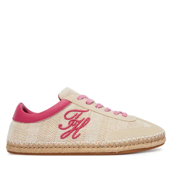 Tommy Hilfiger Espadrile Tommy Hilfiger Woven Logo Embroidery FW0FW09108 Bež