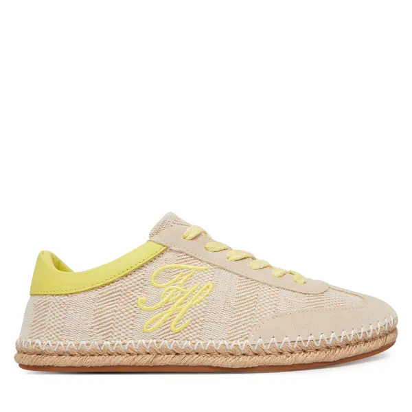 Tommy Hilfiger Espadrile Tommy Hilfiger Woven Logo Embroidery FW0FW09108 Bež