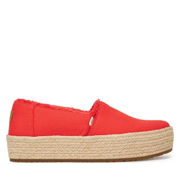 TOMS Espadrile Toms Valencia Platform 10021919 Crvena