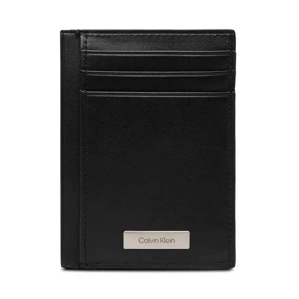 Calvin Klein Etui za kreditne kartice Calvin Klein Plaque Ns Card Case LV04D1065G Crna