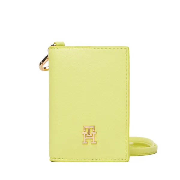 Tommy Hilfiger Etui za kreditne kartice Tommy Hilfiger Th Icon Cc Holder W/Strap AW0AW18480 Zelena