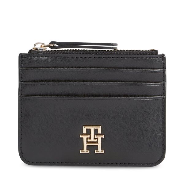 Tommy Hilfiger Etui za kreditne kartice Tommy Hilfiger Th Refined Cc Holder AW0AW16016 Black BDS