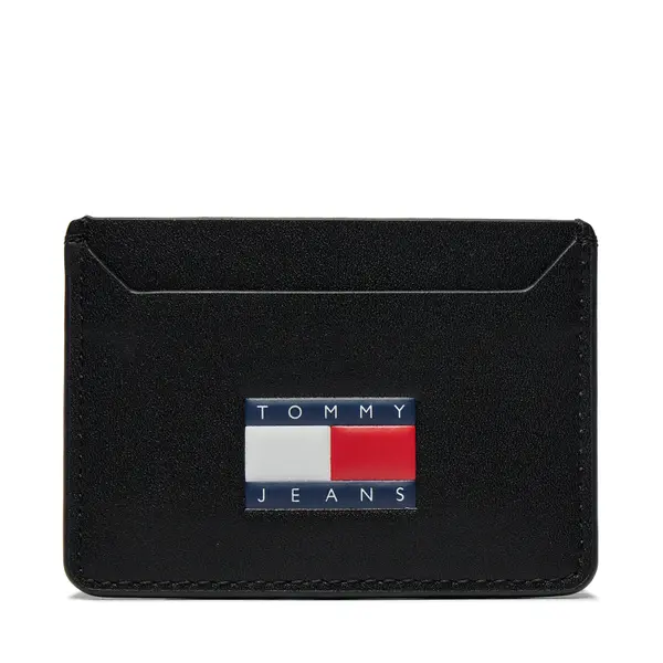 Tommy Jeans Etui za kreditne kartice Tommy Jeans Tjm Heritage Leather Cc Holder AM0AM12085 Crna