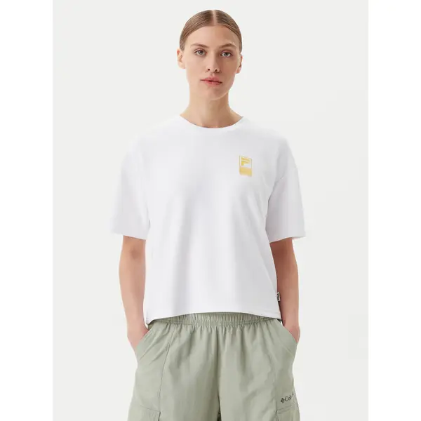Fila Fila T-shirt Lisakovsk FAW1044 Bijela Loose Fit