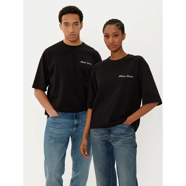 Filling Pieces Filling Pieces T-shirt Unisex Chrome Flower 7449982 Crna Regular Fit