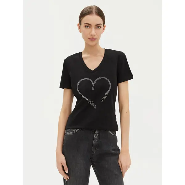 Fracomina Fracomina T-shirt FP25ST3007J401N5 Crna Regular Fit