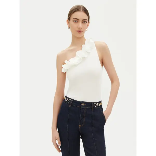 Fracomina Fracomina Top FR25ST2018J46301 Écru Regular Fit