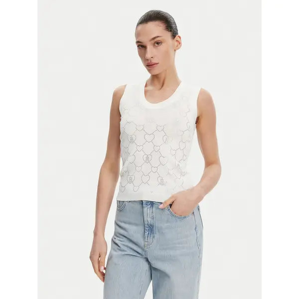Fracomina Fracomina Top FR25ST4003K414R9 Écru Regular Fit