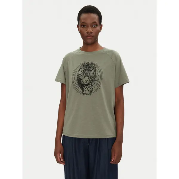 Fransa Fransa T-shirt 20615456 Zelena Regular Fit