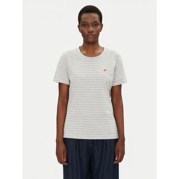 Fransa Fransa T-shirt 20615521 Siva Regular Fit