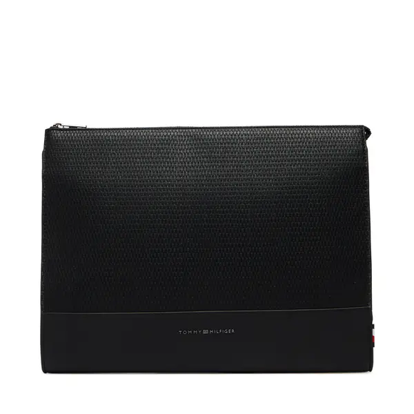 Tommy Hilfiger Futrola za laptop Tommy Hilfiger Metal Logo Woven Laptop Sleeve AM0AM14303 Crna
