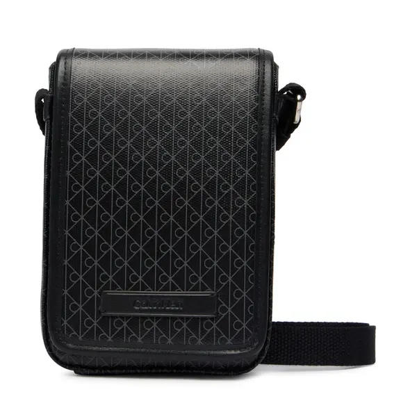Calvin Klein Futrola za moibtel Calvin Klein Emblem Aop Coated Phone Crossbod LV04D1218G Crna
