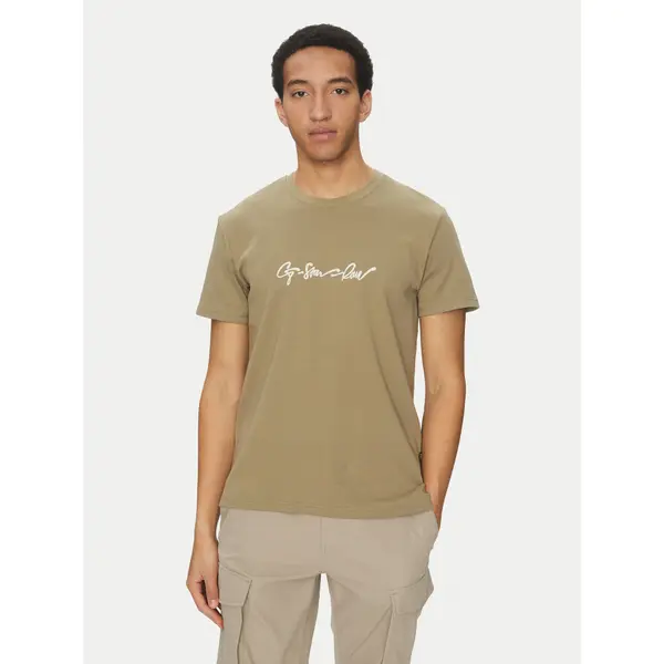 G-Star Raw G-Star Raw T-shirt G-Script D25150-C812 Zelena Regular Fit