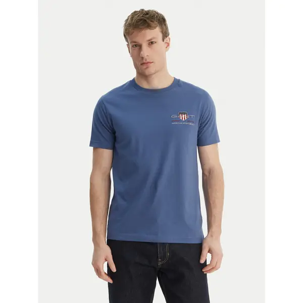 Gant Gant T-shirt Archive Shield 2067004 Plava Regular Fit
