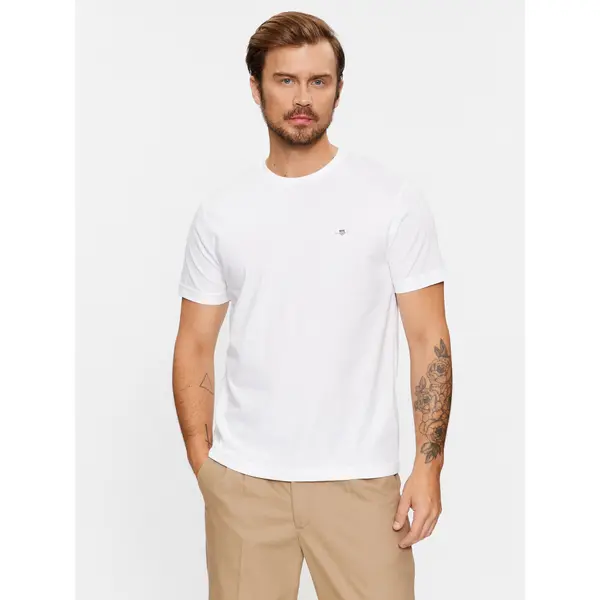 Gant Gant T-shirt Shield 2003184 Bijela Regular Fit