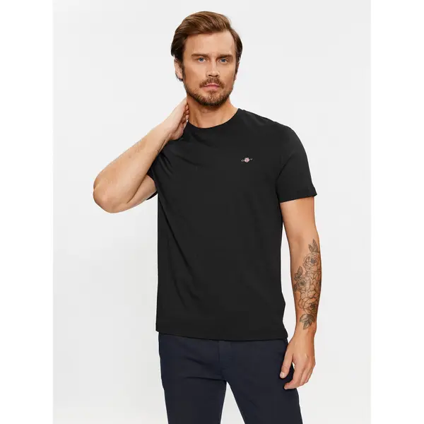 Gant Gant T-shirt Shield 2003184 Crna Regular Fit