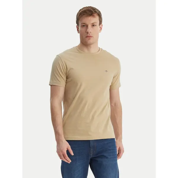 Gant Gant T-shirt Shield 2003185 Bež Slim Fit