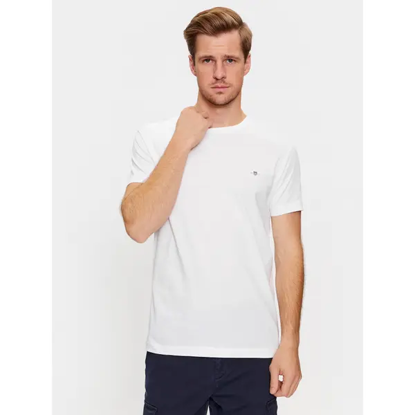 Gant Gant T-shirt Shield 2003185 Bijela Slim Fit