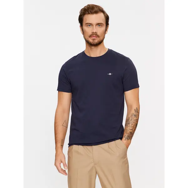 Gant Gant T-shirt Shield 2003185 Tamnoplava Slim Fit