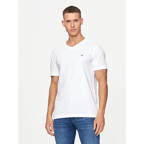 Gant Gant T-shirt Shield 2003186 Bijela Slim Fit