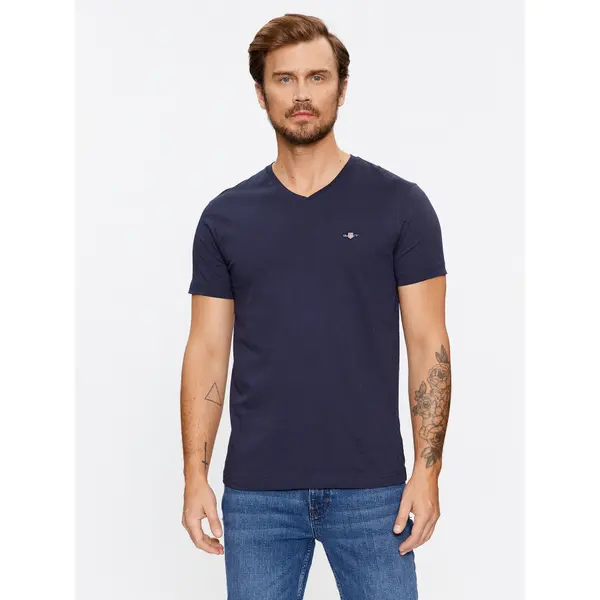 Gant Gant T-shirt Shield 2003186 Tamnoplava Slim Fit