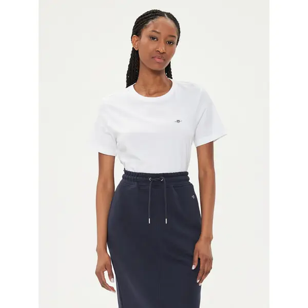Gant Gant T-shirt Shield 4200200 Bijela Regular Fit