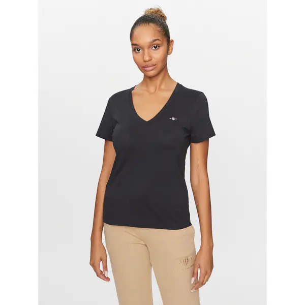 Gant Gant T-shirt Shield 4200750 Crna Regular Fit