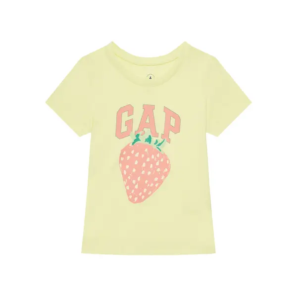 Gap Gap T-shirt 710285-03 Žuta Regular Fit