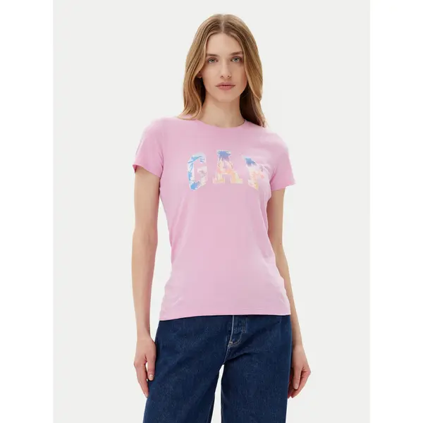 Gap Gap T-shirt 776775-06 Ružičasta Regular Fit