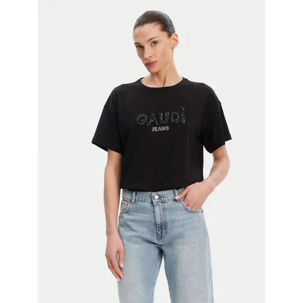 Gaudi Gaudi T-shirt 511BD64030 Crna Regular Fit