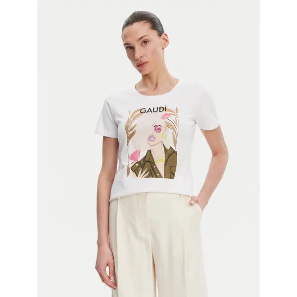 Gaudi Gaudi T-shirt 511BD64035 Bijela Regular Fit