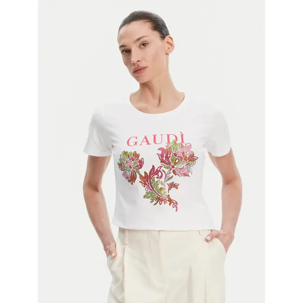 Gaudi Gaudi T-shirt 511BD64036 Bijela Regular Fit