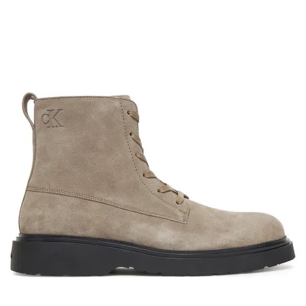 Calvin Klein Gležnjače Calvin Klein Combat Ess Lace Up Zip Boot Su YM0YM01371 Siva