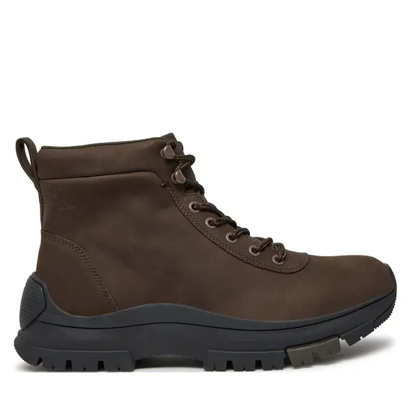 Calvin Klein Gležnjače Calvin Klein Hybrid Wp Boot Laceup Rebellious YM0YM01077 Smeđa
