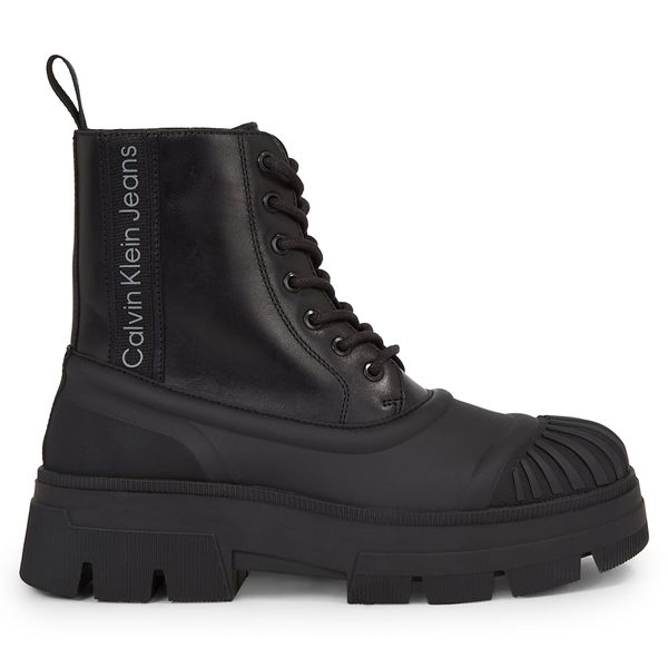 Calvin Klein Jeans Gležnjače Calvin Klein Jeans Chunky Combat Lace Up Boot YM0YM00814 Triple Black 0GT