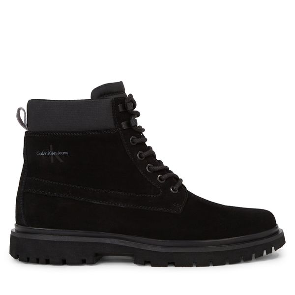 Calvin Klein Jeans Gležnjače Calvin Klein Jeans Eva Mid Laceup Boot Suede YM0YM00802 Black/Stormfront 00T