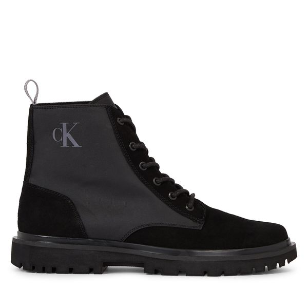 Calvin Klein Jeans Gležnjače Calvin Klein Jeans Eva Mid Laceup Lth Boot Hiking YM0YM00842 Black/Stormfront 00T