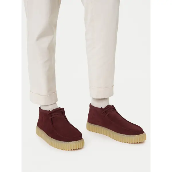 Clarks Gležnjače Clarks Torhill Hi 26183423 Tamnocrvena