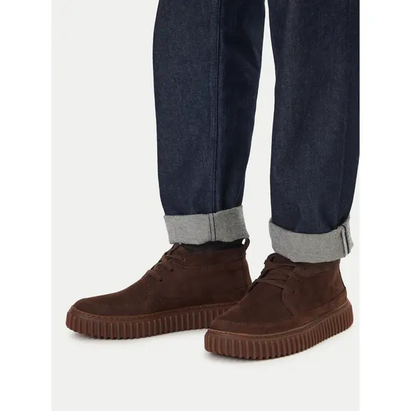 Clarks Gležnjače Clarks Torhill LaceHi 26184694 Tamno smeđa
