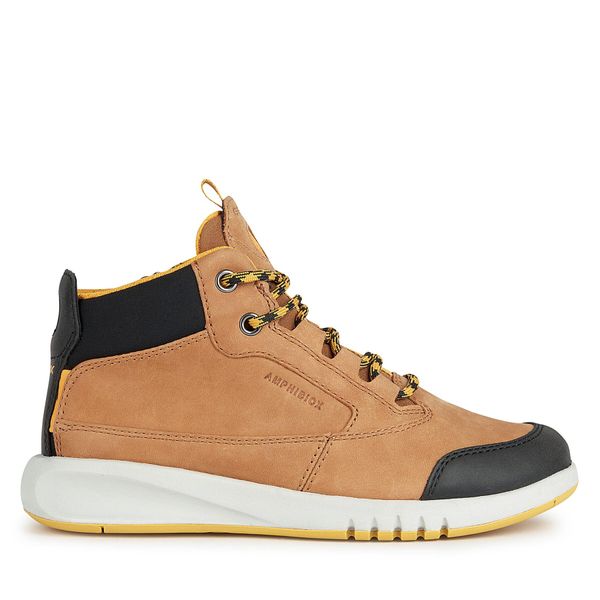 Geox Gležnjače Geox J Aeranter Boy Abx J04CYA 0CL11 C6F2G S Brown/Dk Yellow