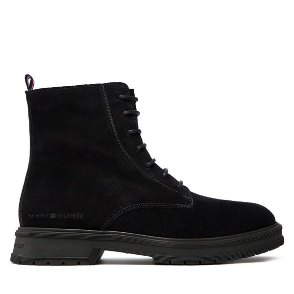 Tommy Hilfiger Gležnjače Tommy Hilfiger Hilfiger Core Suede Boot FM0FM04674 Black BDS