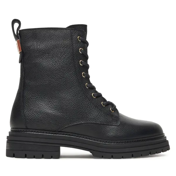 Tommy Hilfiger Gležnjače Tommy Hilfiger Th Plaque Pebble Lace Boot Warm FW0FW08767 Crna
