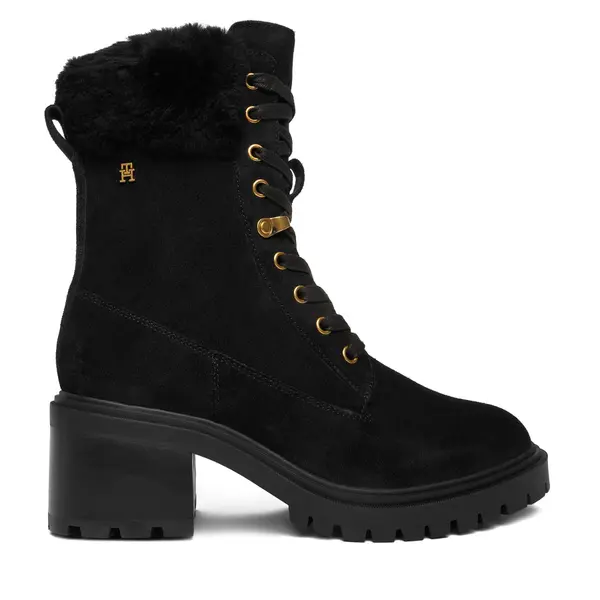 Tommy Hilfiger Gležnjače Tommy Hilfiger Th Shearling Lace Up Boot FW0FW08999 Crna