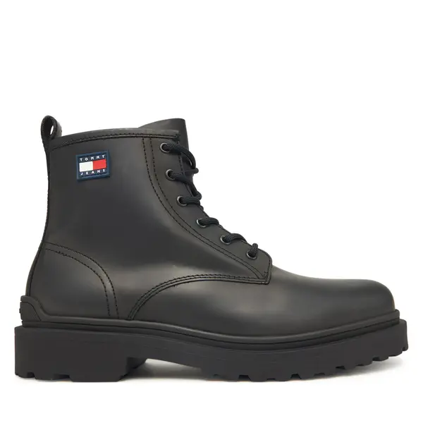Tommy Jeans Gležnjače Tommy Jeans Tjm Lace Up Rubberized EM0EM01628 Crna