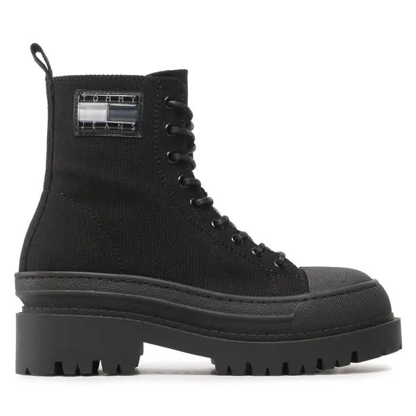 Tommy Jeans Gležnjače Tommy Jeans Tjw Foxing Canvas EN0EN02216 Crna