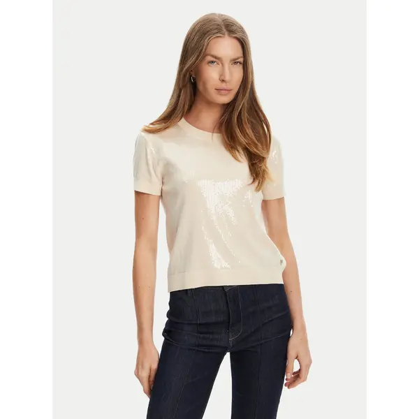 Guess Guess Džemper W5YR21 Z3E70 Écru Regular Fit