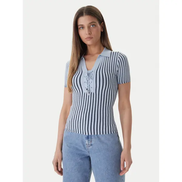 Guess Guess Džemper W6GR09 Z0590 Svijetloplava Regular Fit
